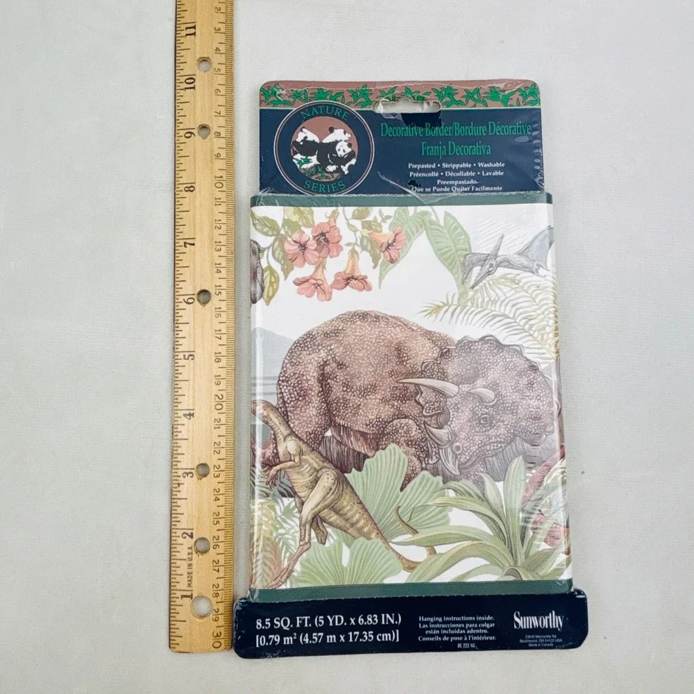 Sunworthy Dinosaur Wallpaper Border Prepasted 5 Yards Nature Series WFP4138